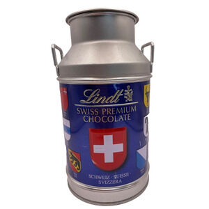 Travel Tin Can Lindt Chocolate Milk Can With Cantonal Shield
